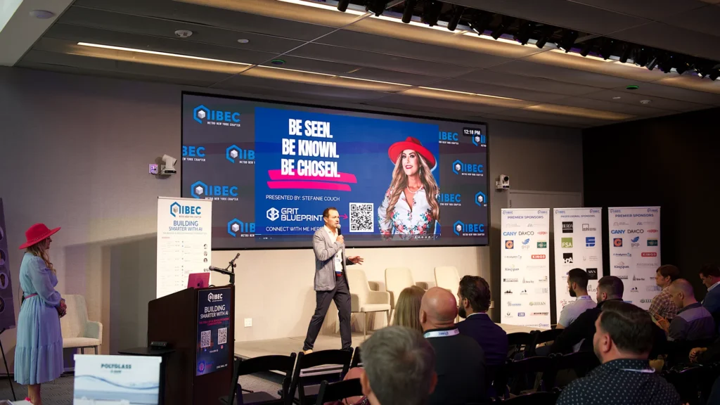 The IIBEC Metro New York audience as Stefanie Couch presents Be Seen. Be Known. Be Chosen.