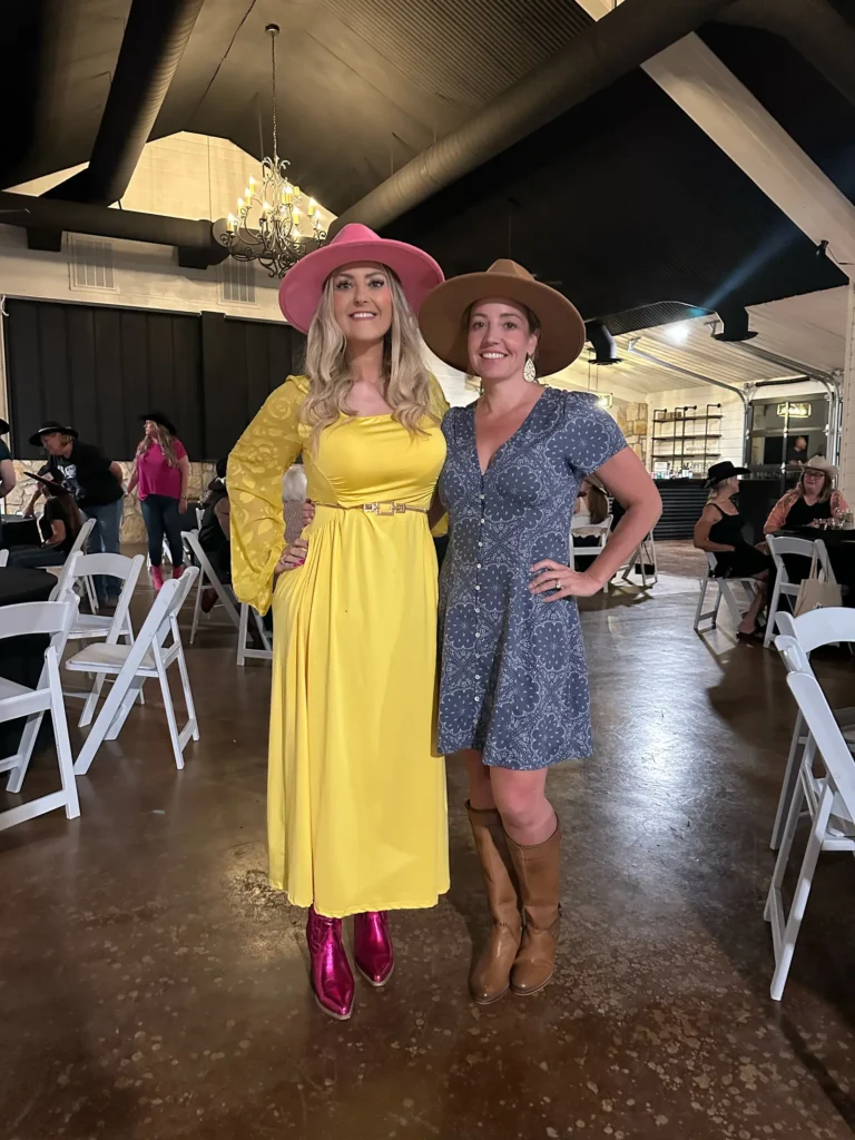 Stefanie Couch with an attendee in the event hall at the Nation’s Best Women’s Leadership Retreat